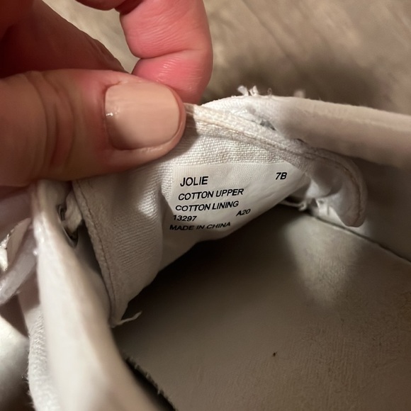 Ralph Lauren Canvas Sneaker White Shoe size 7 - Picture 5 of 10